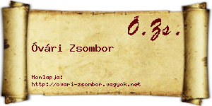 Óvári Zsombor névjegykártya