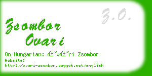 zsombor ovari business card